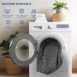 Waterproof Mattress Protector, Noiseless King Size Mattress Pad with Deep Pocket Fitted Up to 6-18 inches, Soft Breathable Dirt-Proof Bed Mattress Cover Washable for Bedroom, Hotel (Gray)